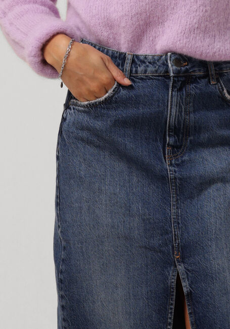Blauwe OBJECT Midirok OBJHARLOW MIDI DENIM SKIRT - large