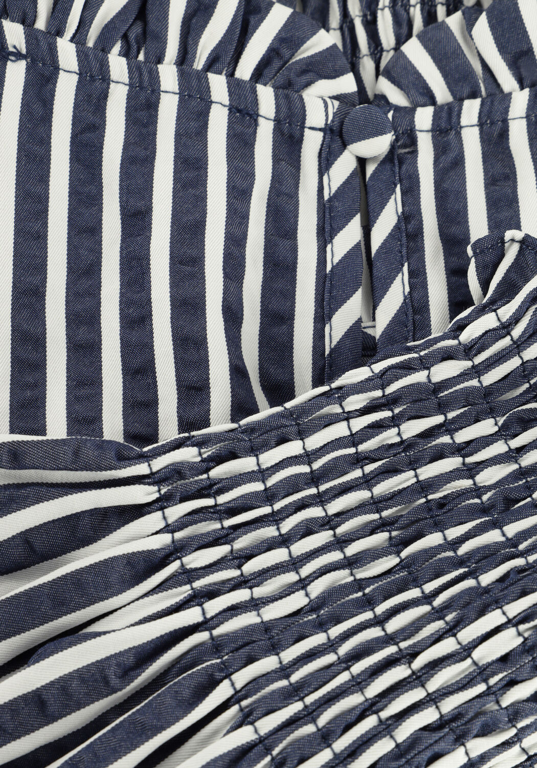 Donkerblauwe NEO NOIR Blouses POSSA BIG STRIPE BLOUSE - large