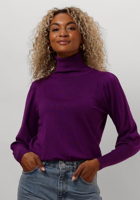 Paarse NOTRE-V Coltrui BASIC KNIT BLOUSE - large