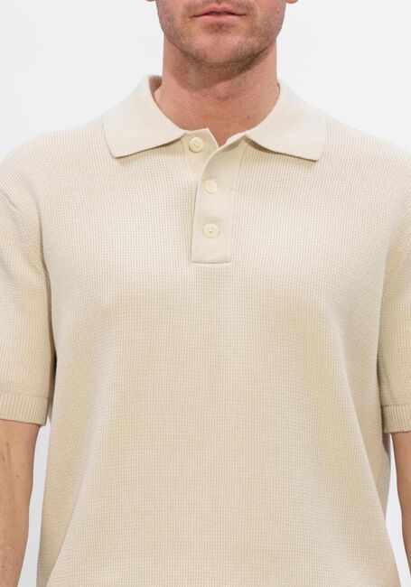 Beige SELECTED MEN Polo SLHDANE SS KNIT RELAXED POLO NOOS - large