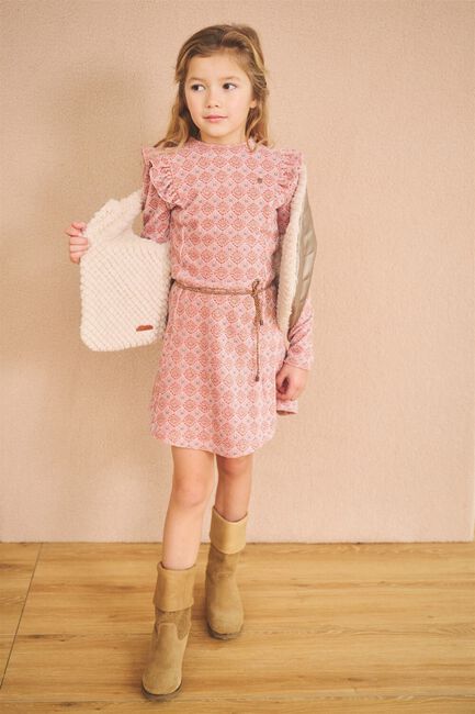 Roze NONO Mini jurk MAX AOP RIB DRESS - large
