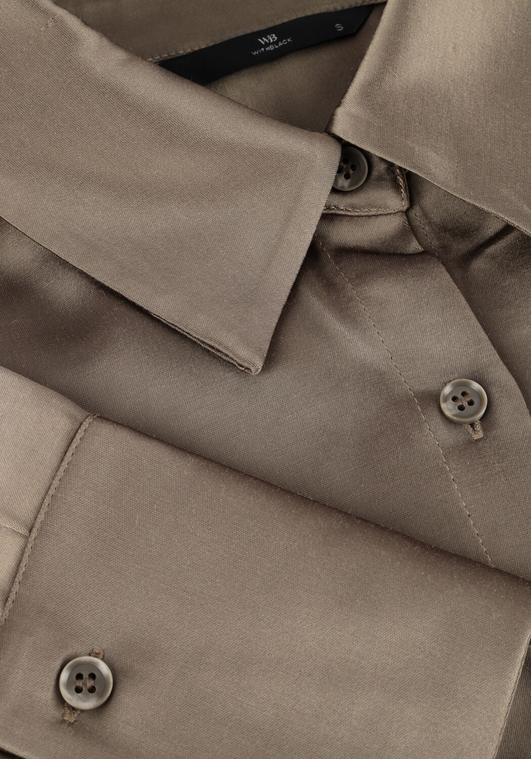 Bruine WITHBLACK Blouses WBLMILAN SATEEN LS SHIRT - large