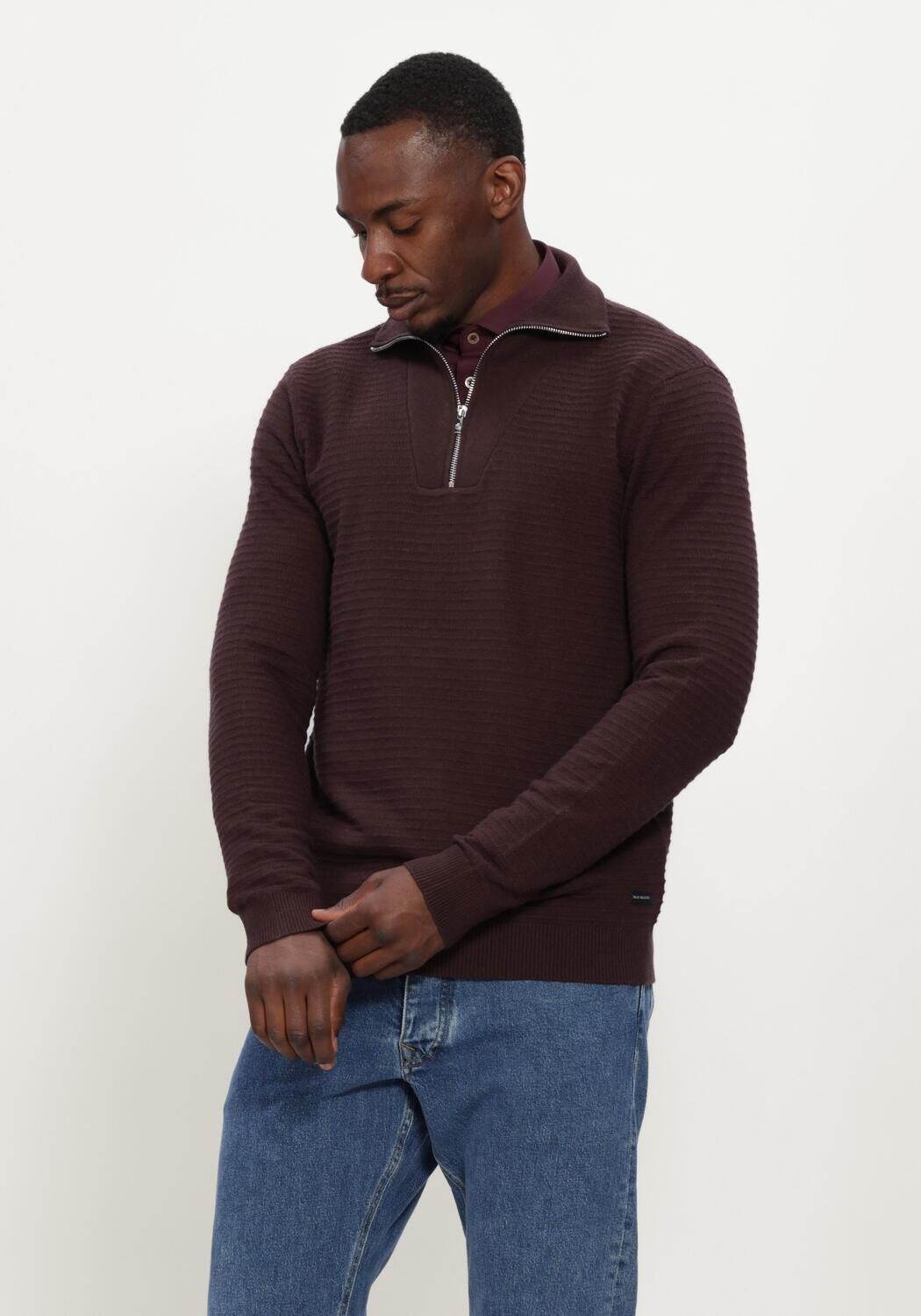 BLUE INDUSTRY Heren Truien & Vesten Knitwear Bordeaux