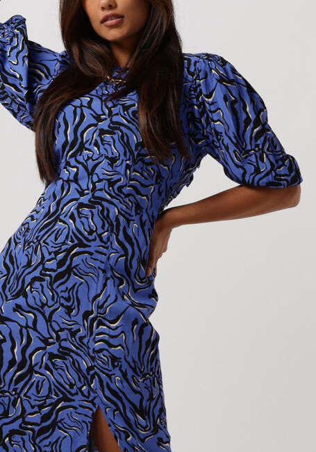 Blauwe ENVII Maxi jurk ENRUBY SS MIDI DRESS AOP 6696 - large