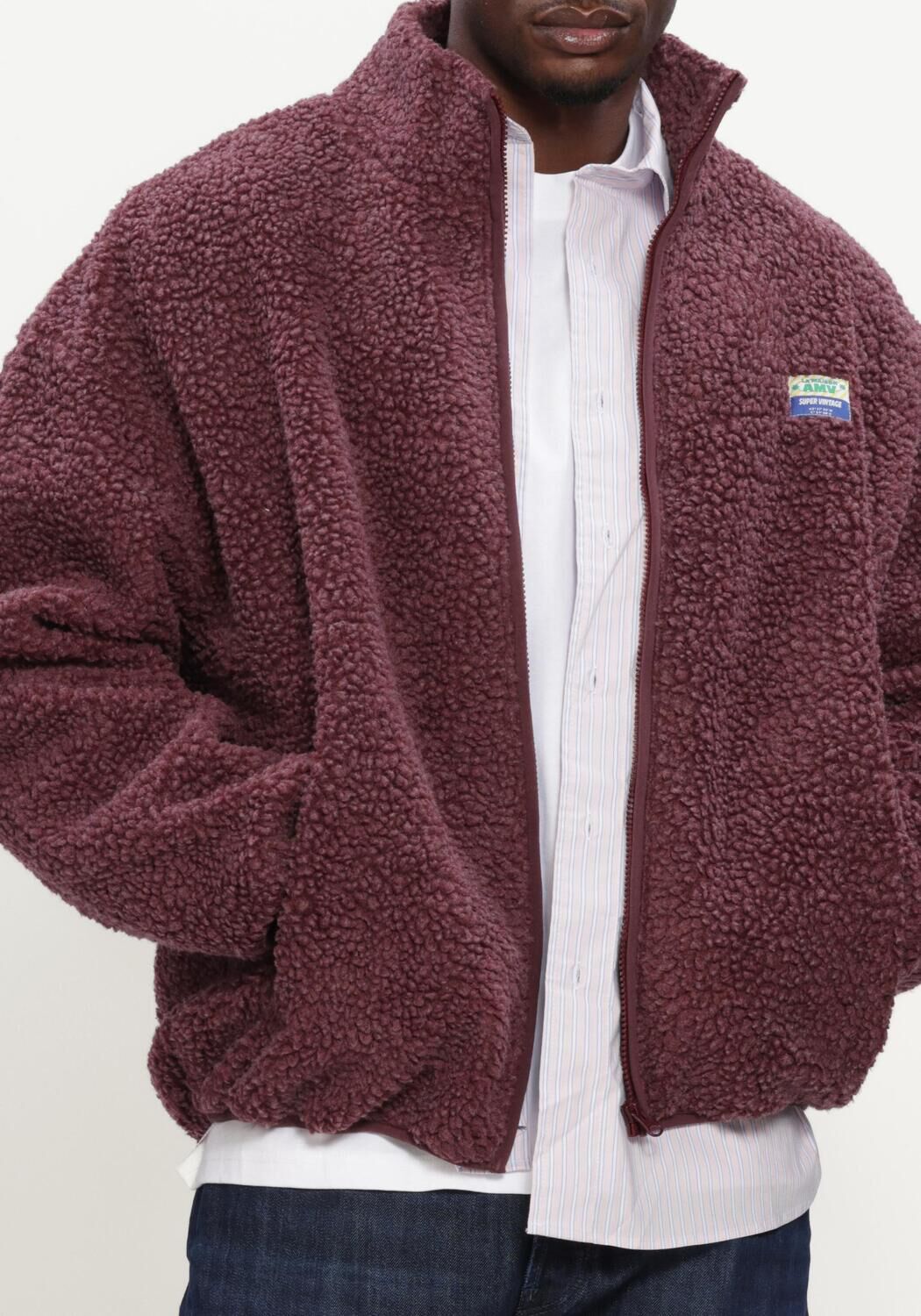 American vintage Heren Truien & Vesten Hoktown Zip - Bordeaux, foto 4
