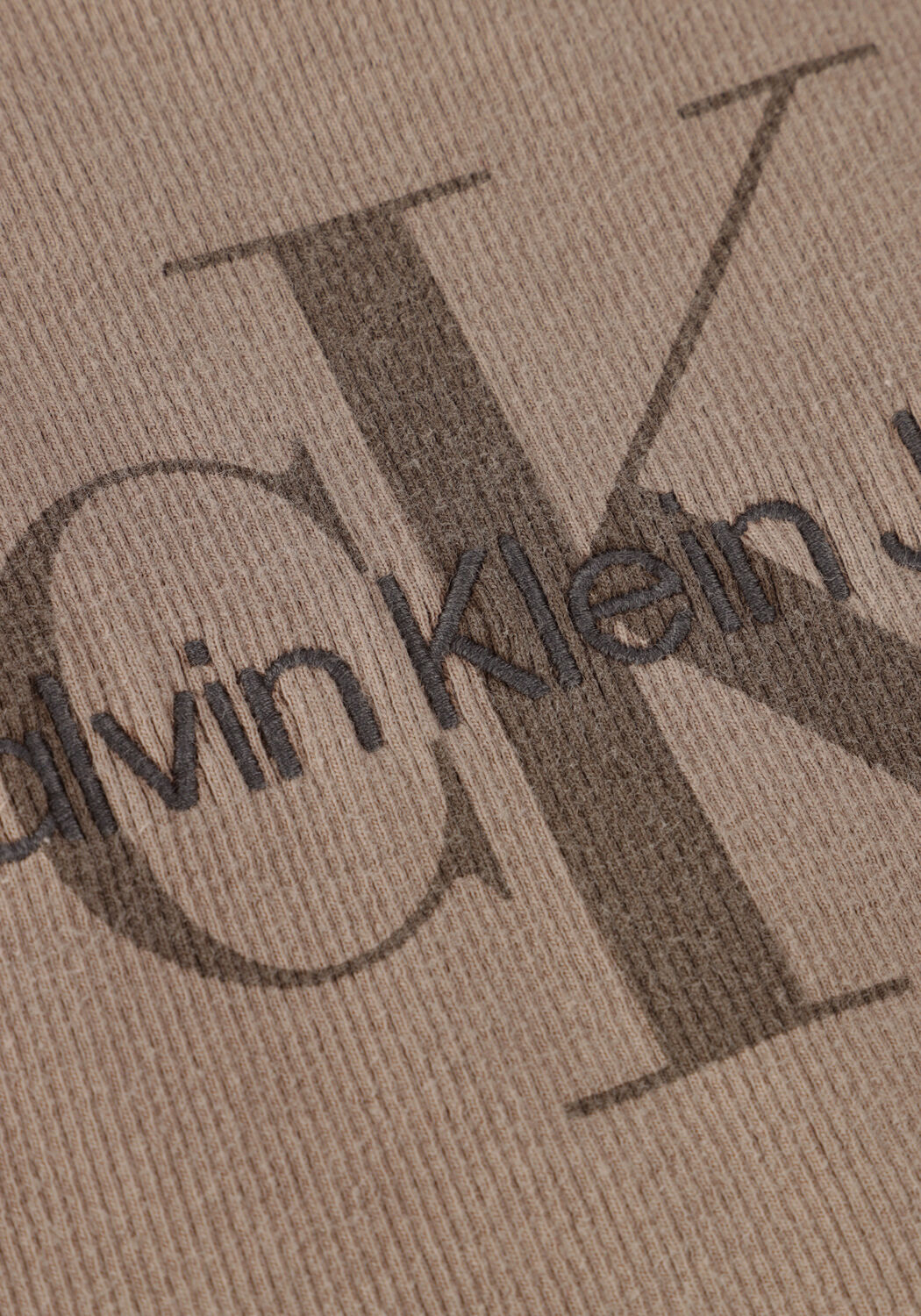 Taupe CALVIN KLEIN Mini jurk INERAL DYE RIB TANK DRESS - large