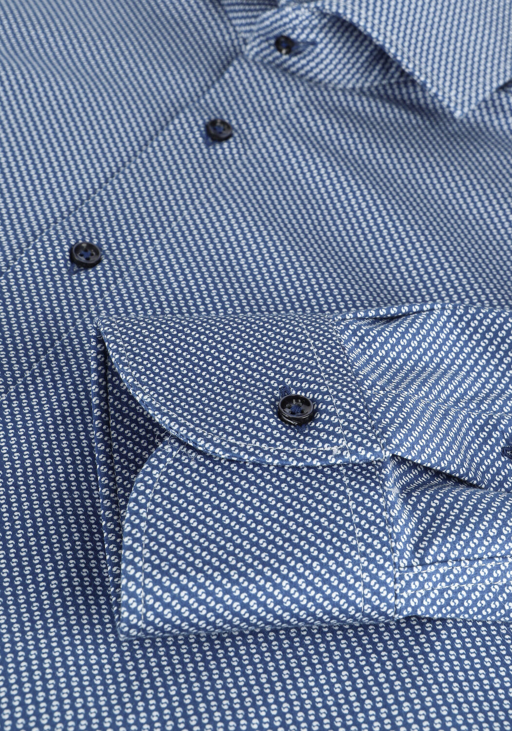 Blauwe PORTO MILANO Casual overhemd FARO - large