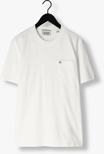 Witte SCOTCH & SODA T-shirt CREWNECK POCKET TEE - large