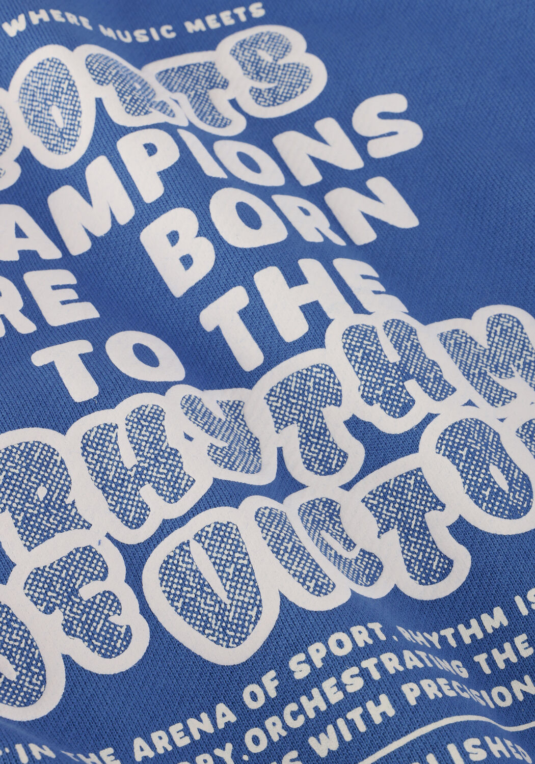 Blauwe DAILY7 Trui OVERSIZED SWEATER TEXTPRINT - large