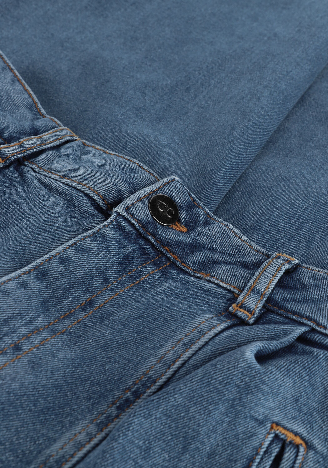 Blauwe CO'COUTURE Mom jeans PIPER WIDE JEANS - large