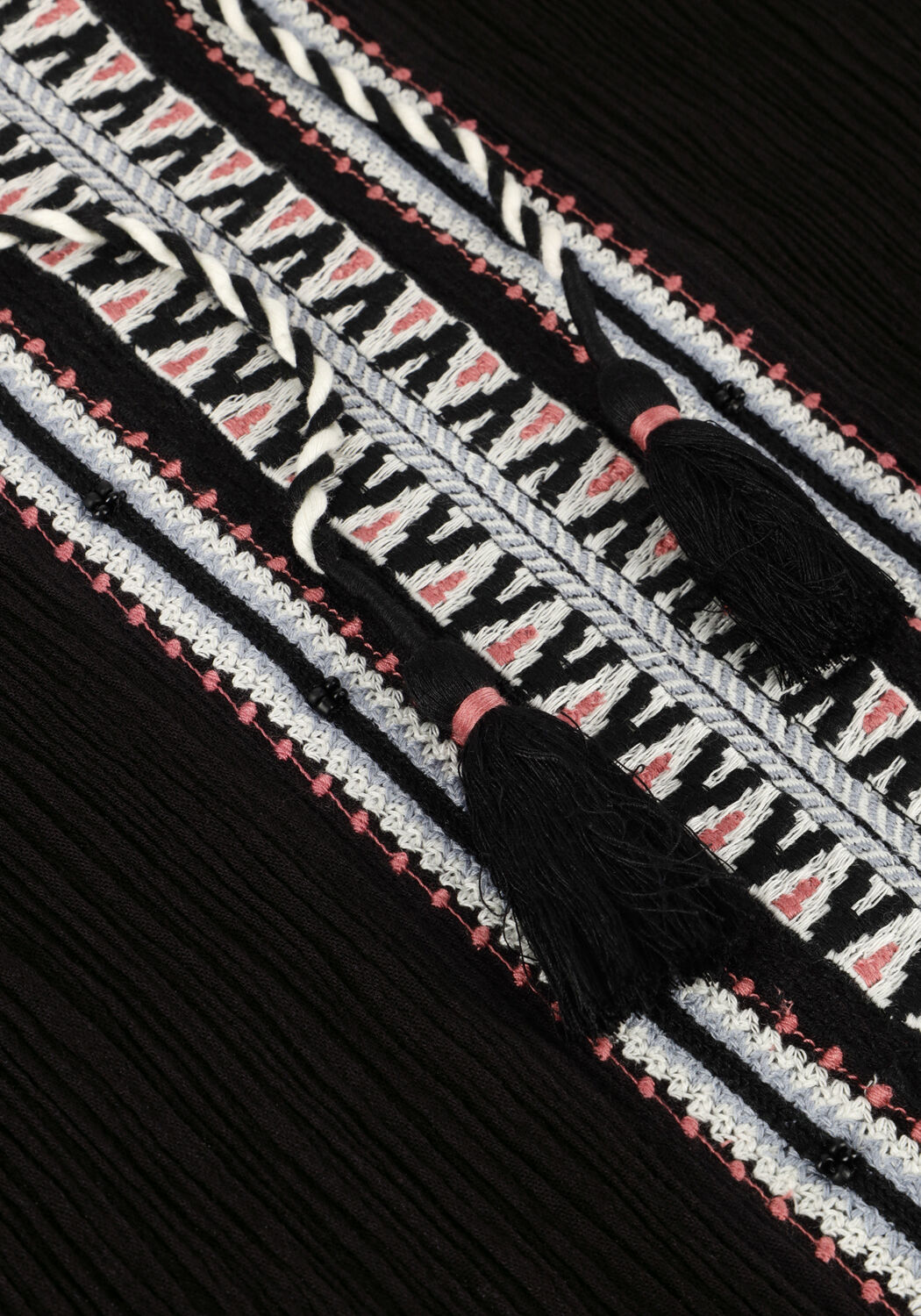 Zwarte SCOTCH & SODA Blouses BALLOON SLEEVE EMBROIDERY TOP - large