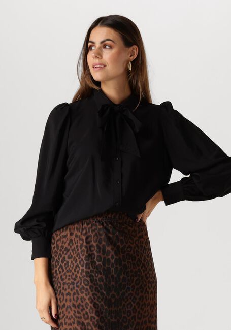 Zwarte Y.A.S. Blouses YASPIL LS BOW SHIRT - large