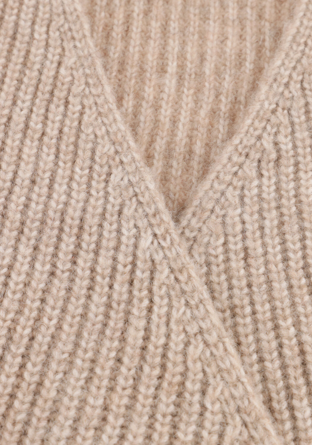 Beige ANOTHER LABEL Vest ABBY KNITTED CARDIGAN - large