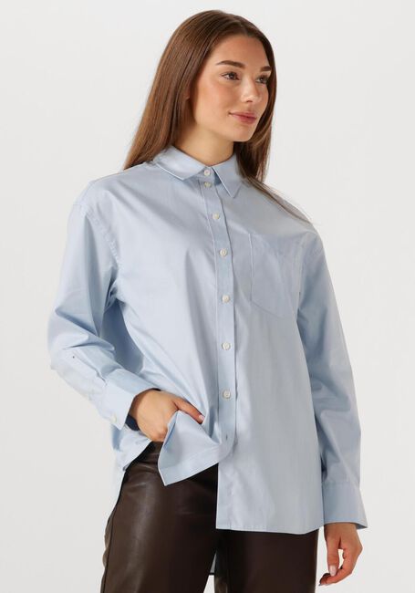 Blauwe SELECTED FEMME Blouses SLFESTER LS OVERSIZE SHIRT - large