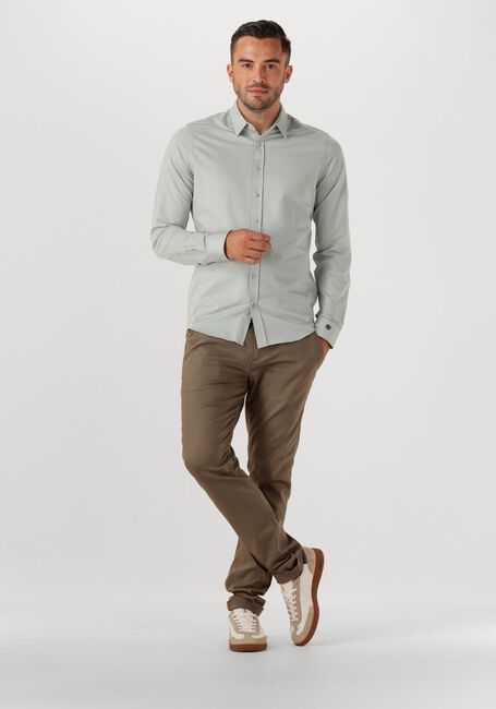 Lichtgrijze CAST IRON Klassiek overhemd CF TECH TWILL JERSEY - large