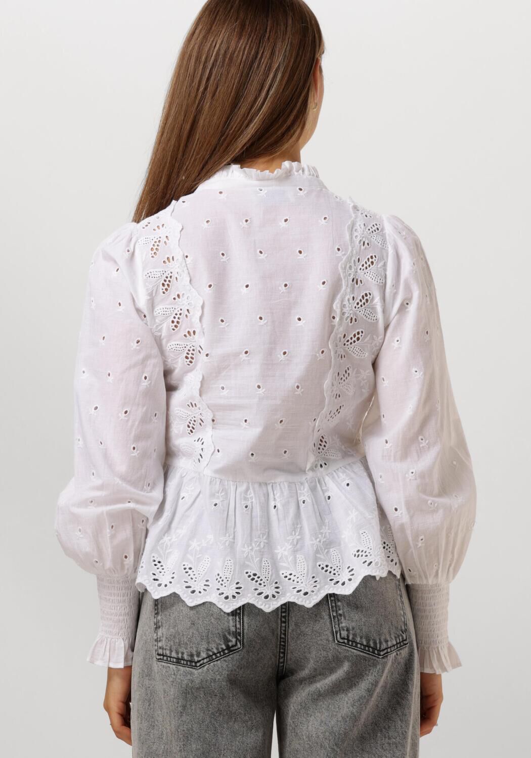 NEO NOIR Dames Blouses Maviana Emb Blouse Wit