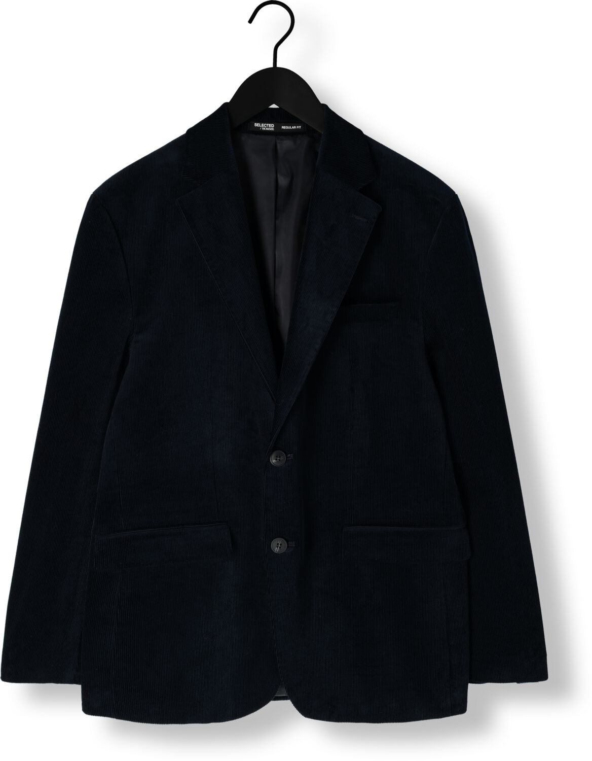 SELECTED HOMME Heren Colberts Slhreg-duca Corduroy Blz Donkerblauw