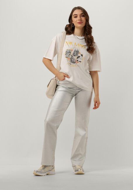 Witte ALIX THE LABEL T-shirt LADIES KNITTED THE LABEL T-SHIRT - large