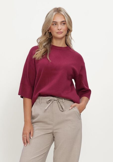 Bordeaux MSCH COPENHAGEN Trui MSCHAGATHA EAST 3/4 PULLOVER - large