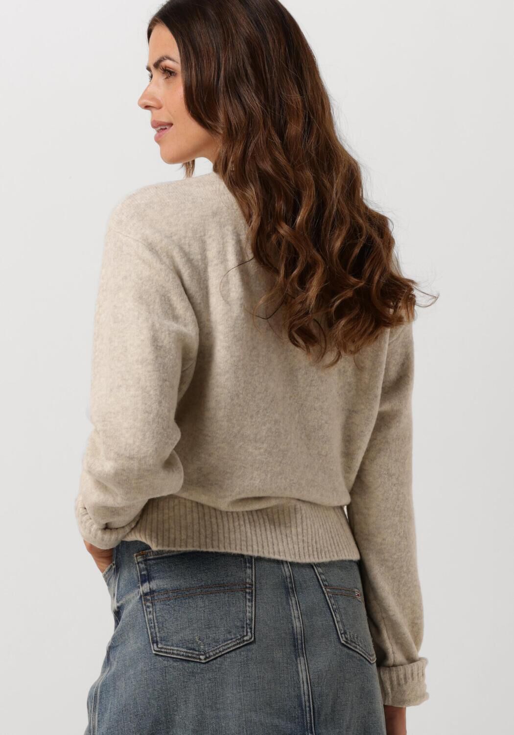 TOMMY JEANS Dames Truien & Vesten Tjw Melange Flag Sweater Bruin
