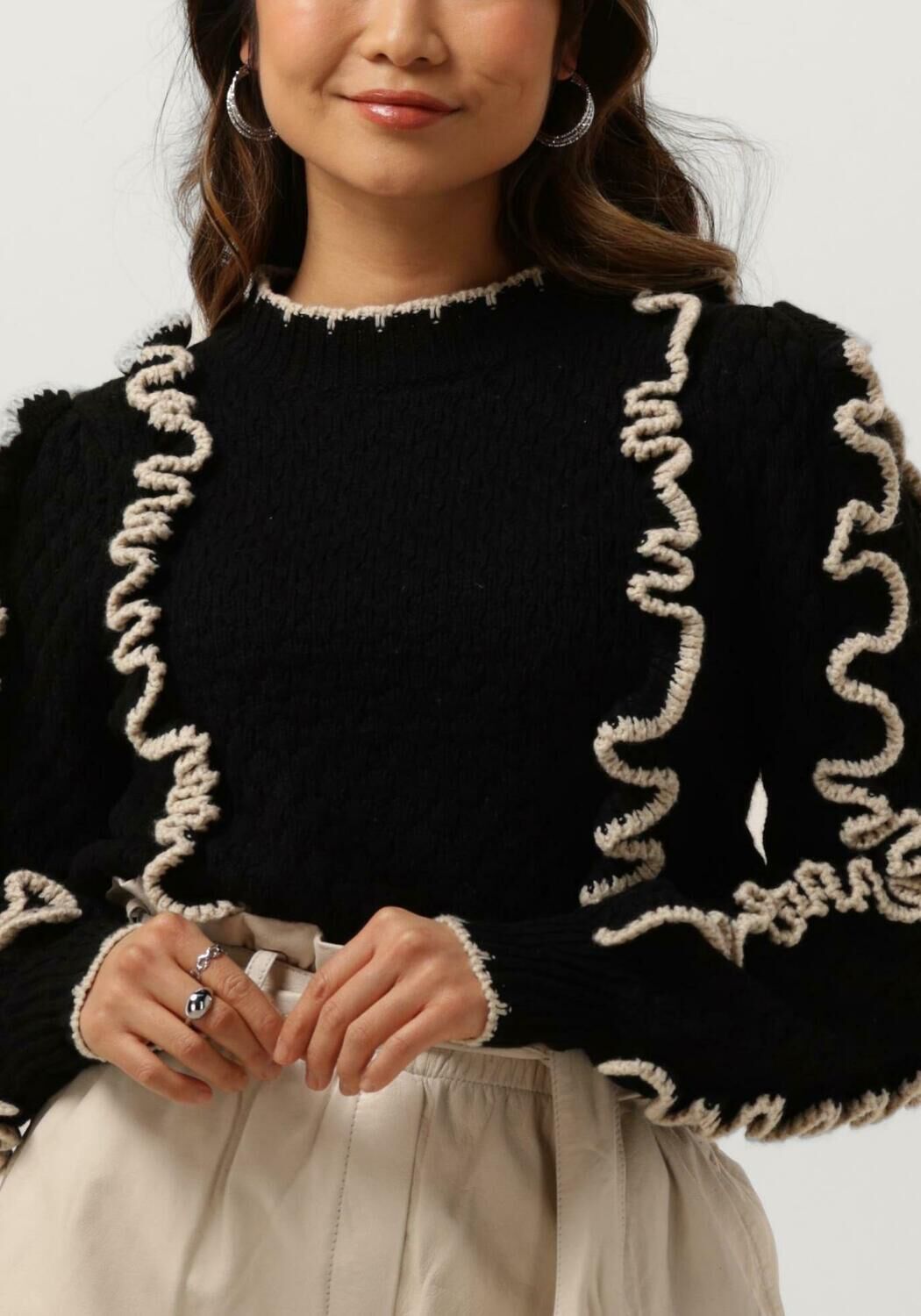 OBJECT Dames Truien & Vesten Objyaa L s Knit Pullover 131 Zwart