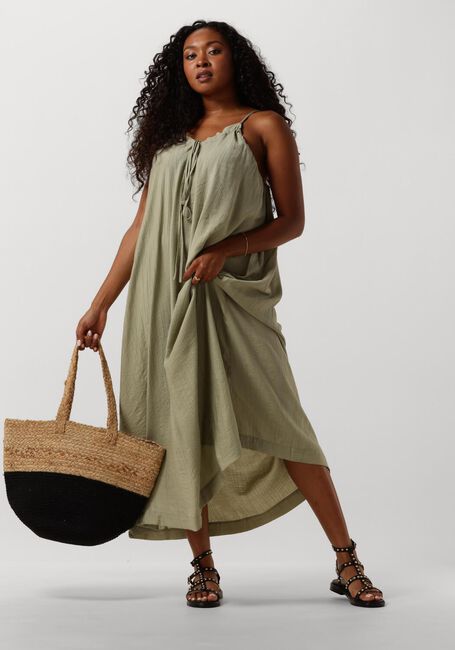 Groene OBJECT Midi jurk OBJCATJA OZ S/L DRESS - large
