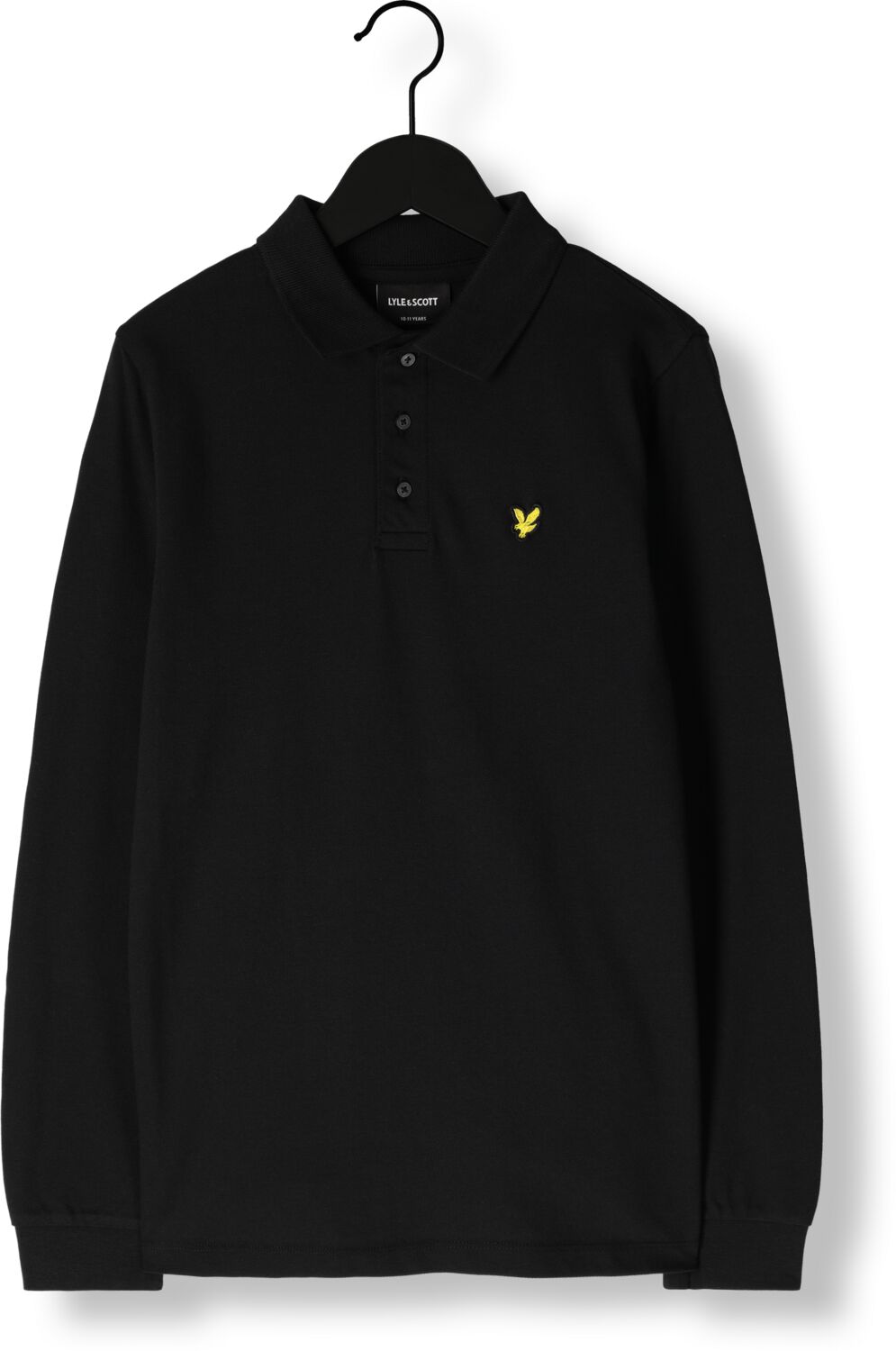 LYLE & SCOTT Jongens Polo's & T-shirts Ls Plain Polo Shirt Zwart