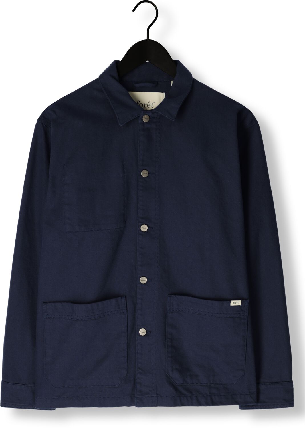 FORÉT Forét Heren Overshirts Rowan Logo Overshirt Donkerblauw