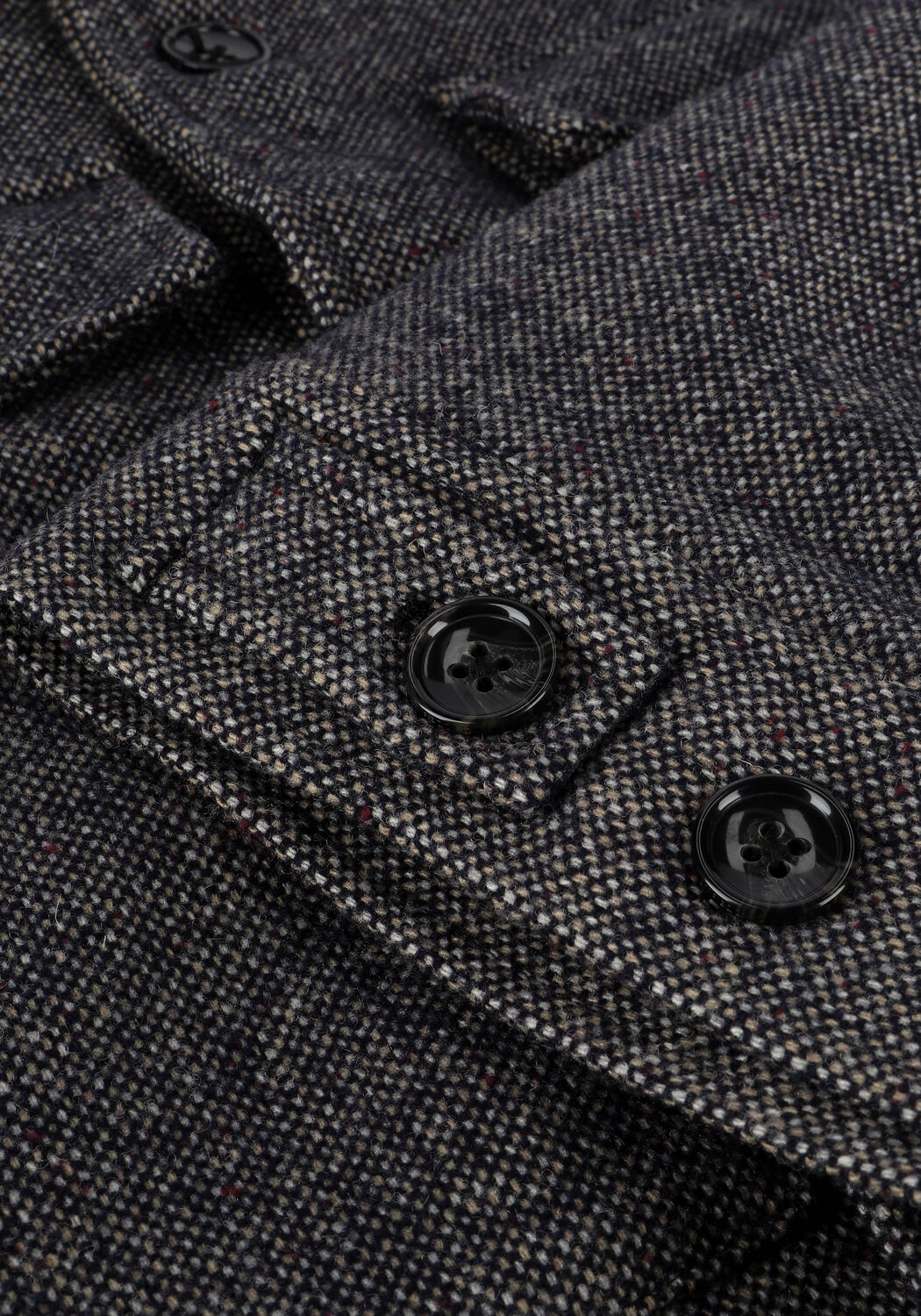 Grijze DSTREZZED Jack TRUCKER JACKET WOOL TWEED - large