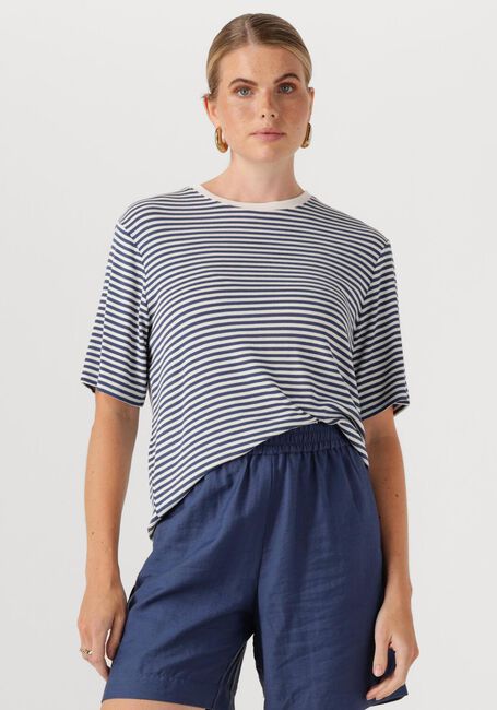Blauwe MSCH COPENHAGEN T-shirt MSCHJANA TEE STP - large