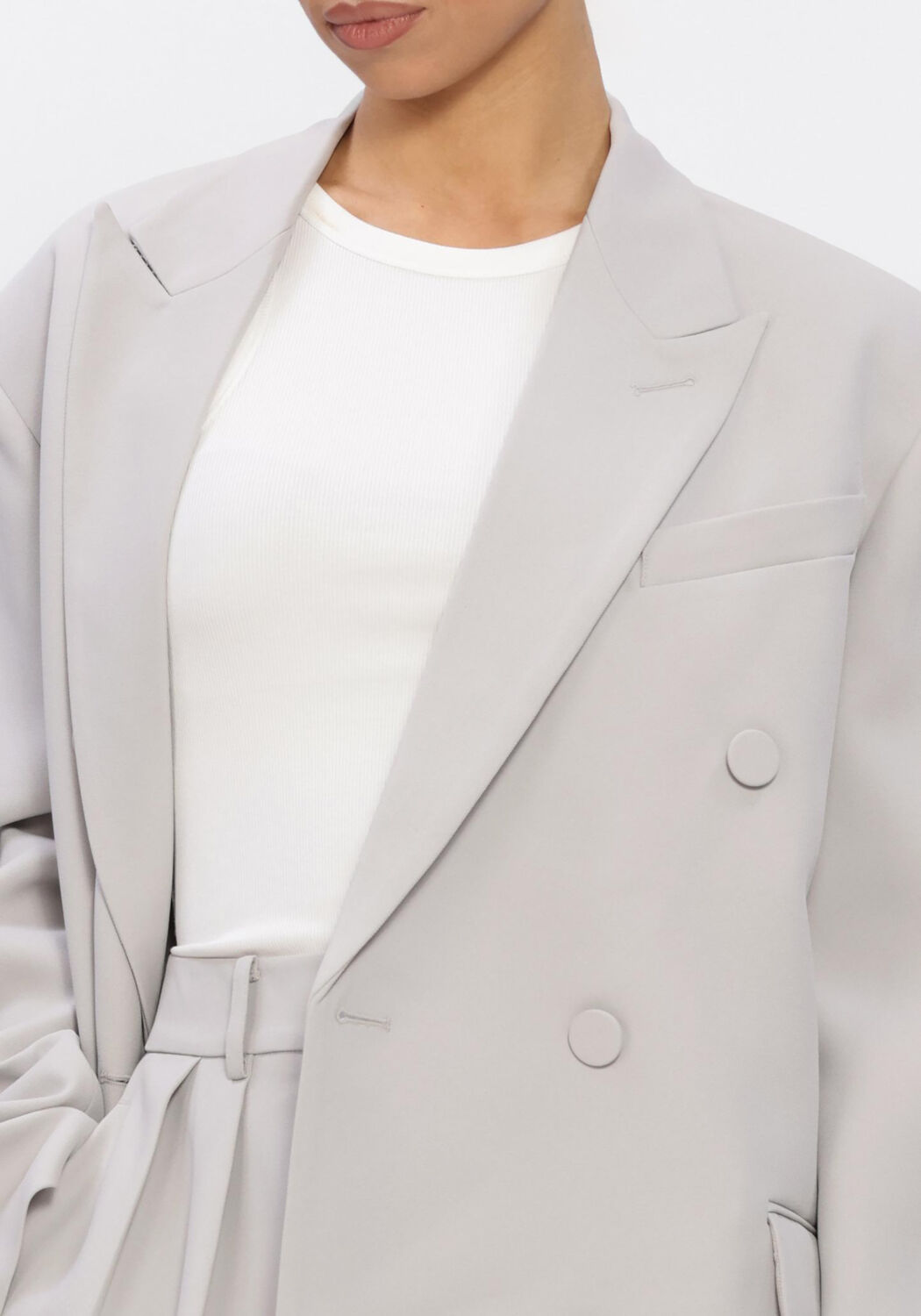 Lichtgrijze OMODA ATELIER Blazer X MODEROSA - ARDENT - large