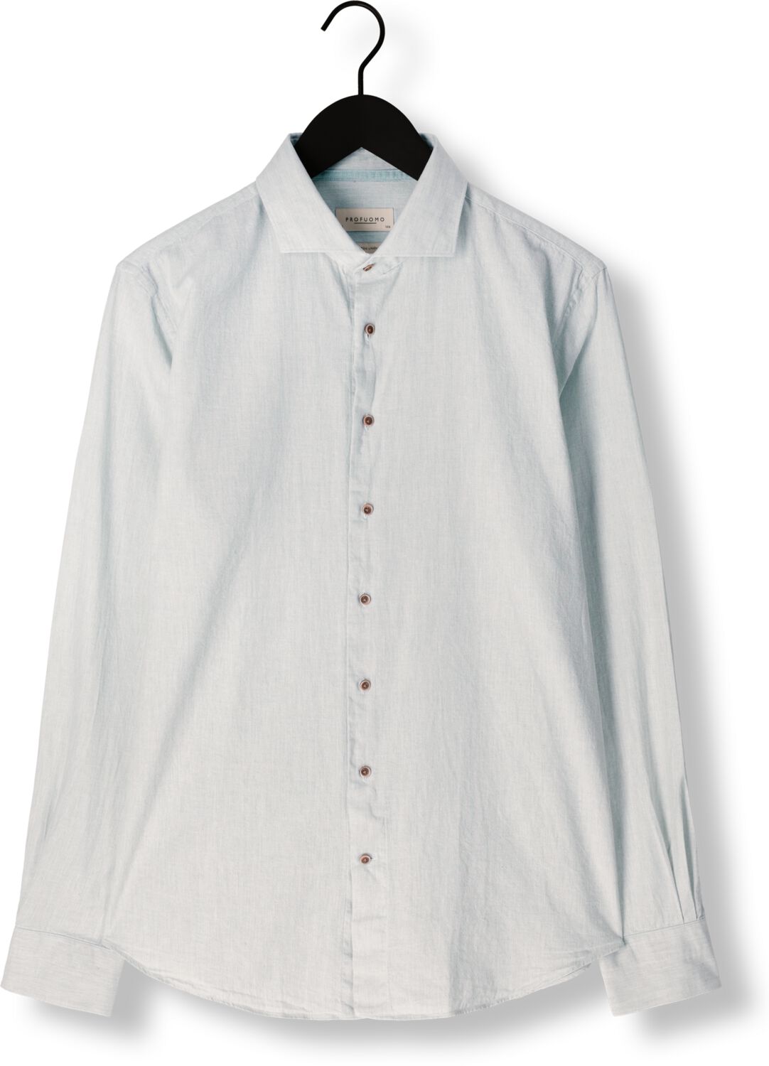 PROFUOMO Heren Overhemden Shirt Cutaway Sc Cotton Linnen Mint