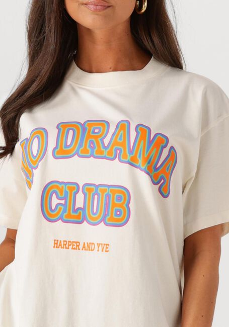 Witte HARPER & YVE T-shirt NODRAMACLUB-SS - large