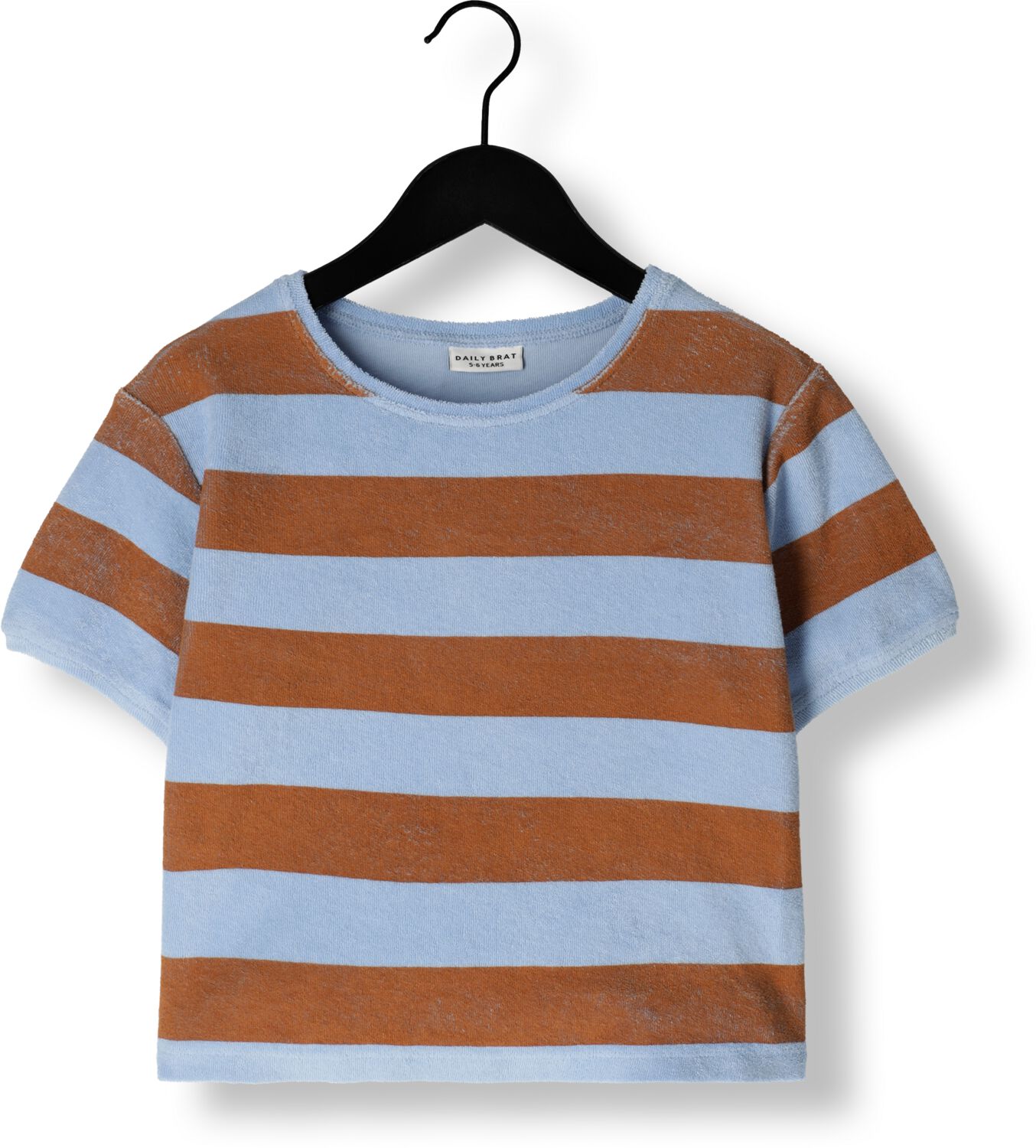 DAILY BRAT Jongens Polo's & T-shirts Striped Towel T-shirt Blauw