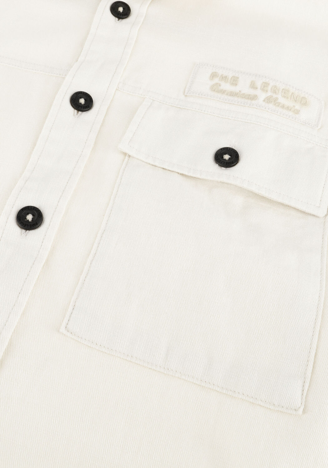 Beige PME LEGEND Casual overhemd WRENCHMEN S/S COTTON SLUB CARGO - large