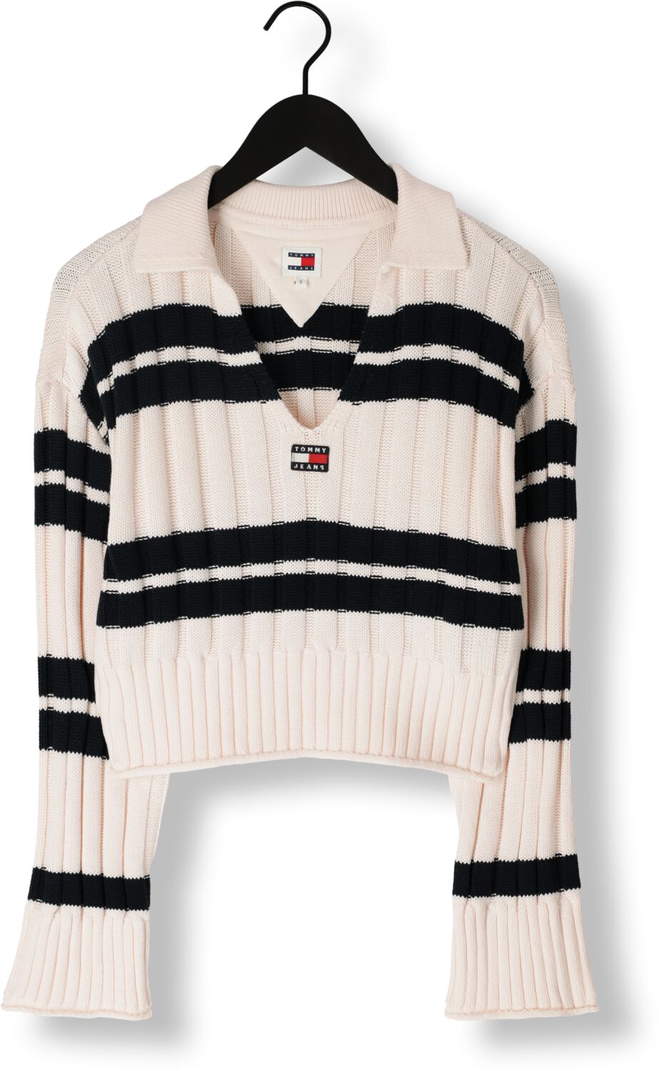 TOMMY JEANS Dames Truien & Vesten Tjw Bxy Crp Stripe Sweater Ext Wit - Thumbnail 14