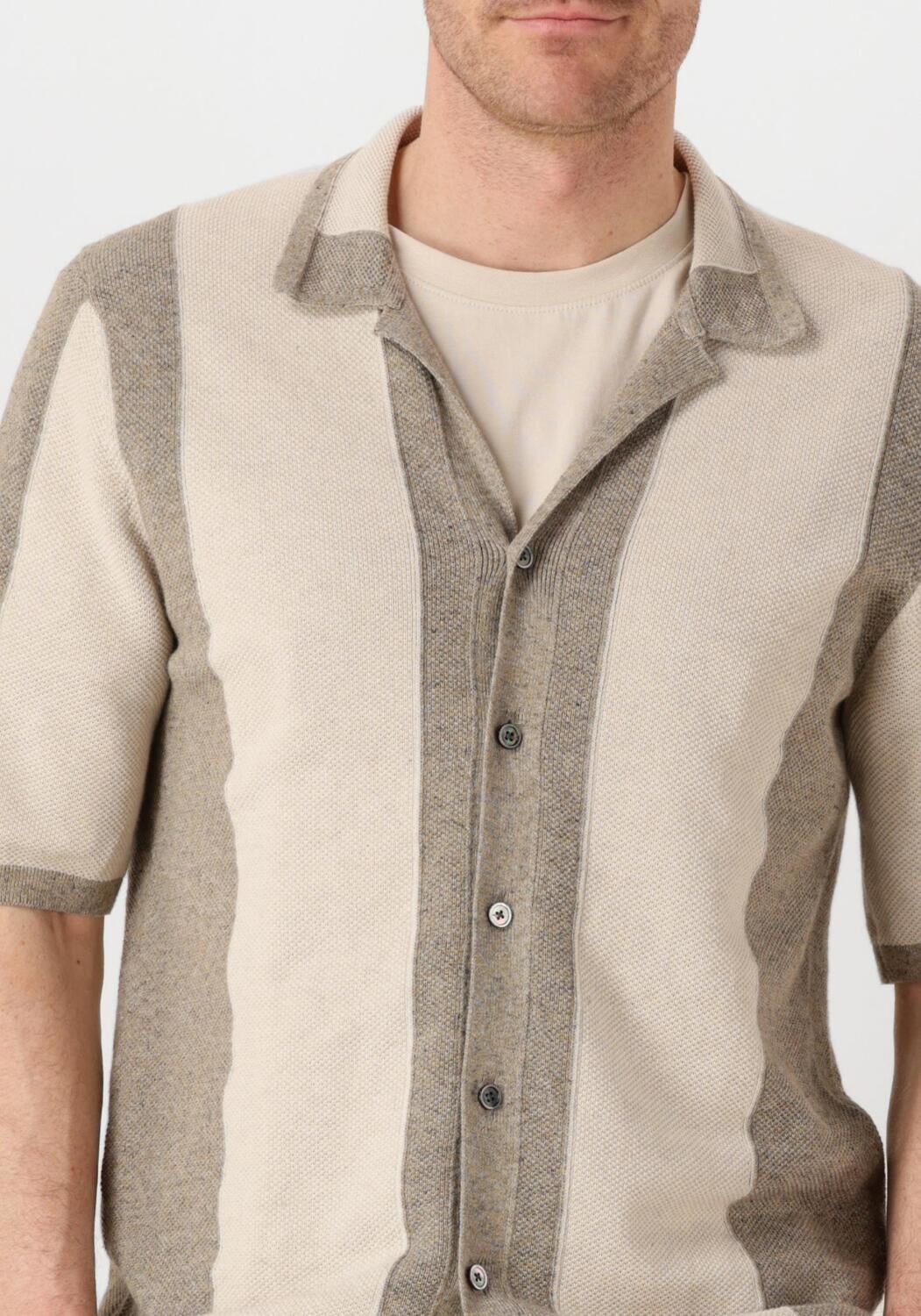 PROFUOMO Heren Polo's & T-shirts Polo Camp Button Th Beige