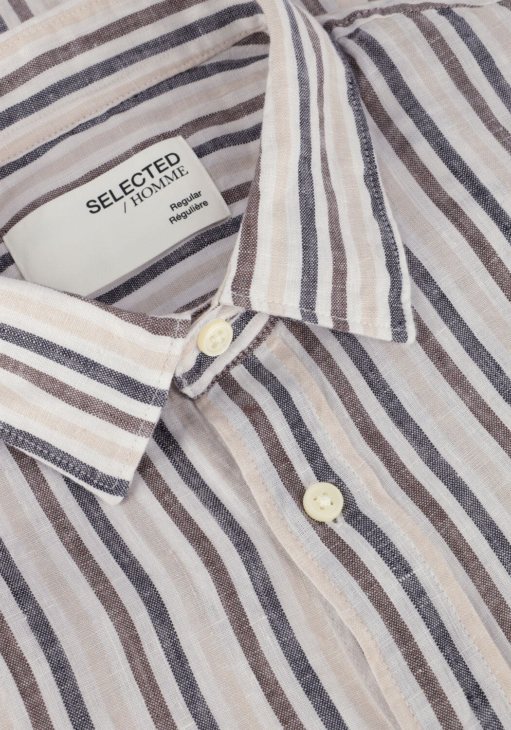 Blauwe SELECTED MEN Casual overhemd SLHREGKYLIAN MIX LS SHIRT - large