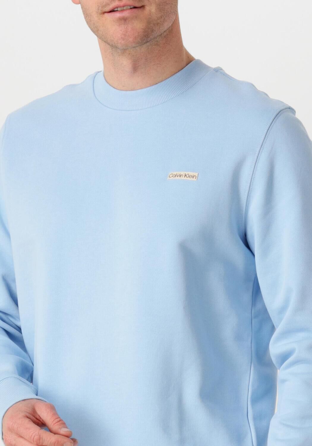 CALVIN KLEIN Heren Truien & Vesten Label Crew Neck Lichtblauw