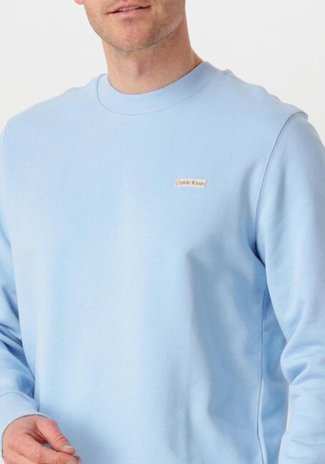 Lichtblauwe CALVIN KLEIN Trui CALVIN KLEIN LABEL CREW NECK - large
