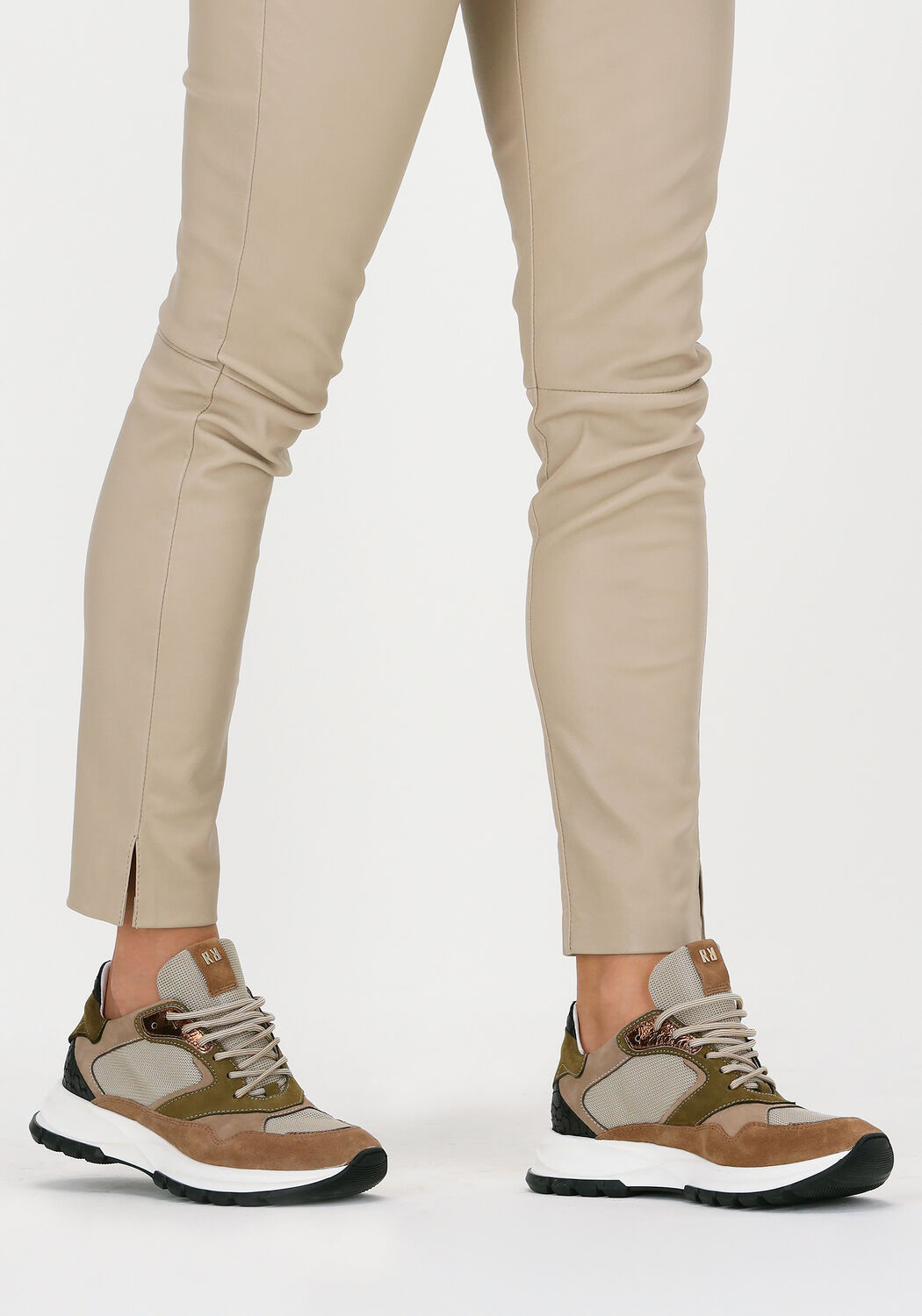 Taupe RED-RAG Lage sneakers 76858 - large