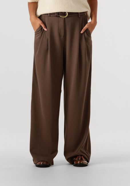 Bruine MSCH COPENHAGEN Wijde broek MSCHHENRIKA HW PANTS - large