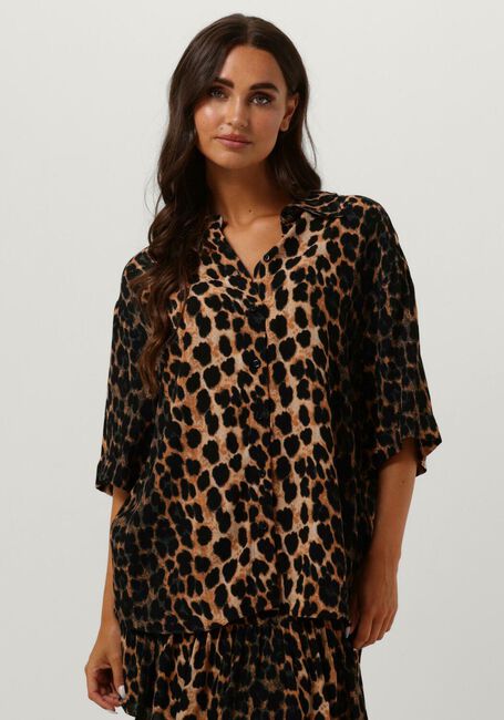 Bruine ALIX THE LABEL Blouses LADIES WOVEN ANIMAL BLOUSE - large