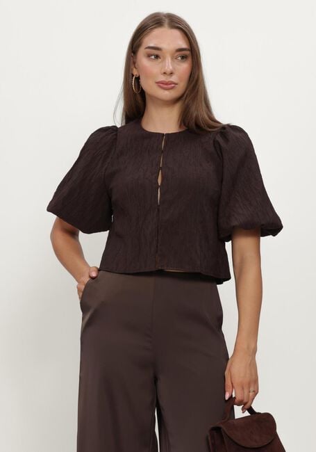 Bruine Y.A.S. Blouses YASMINU 2/4 SHORT TOP - large