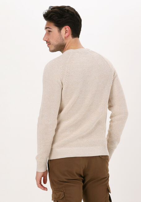 Gebroken wit SELECTED HOMME Trui SLHIRVEN LS KNIT CREW W NOOS - large