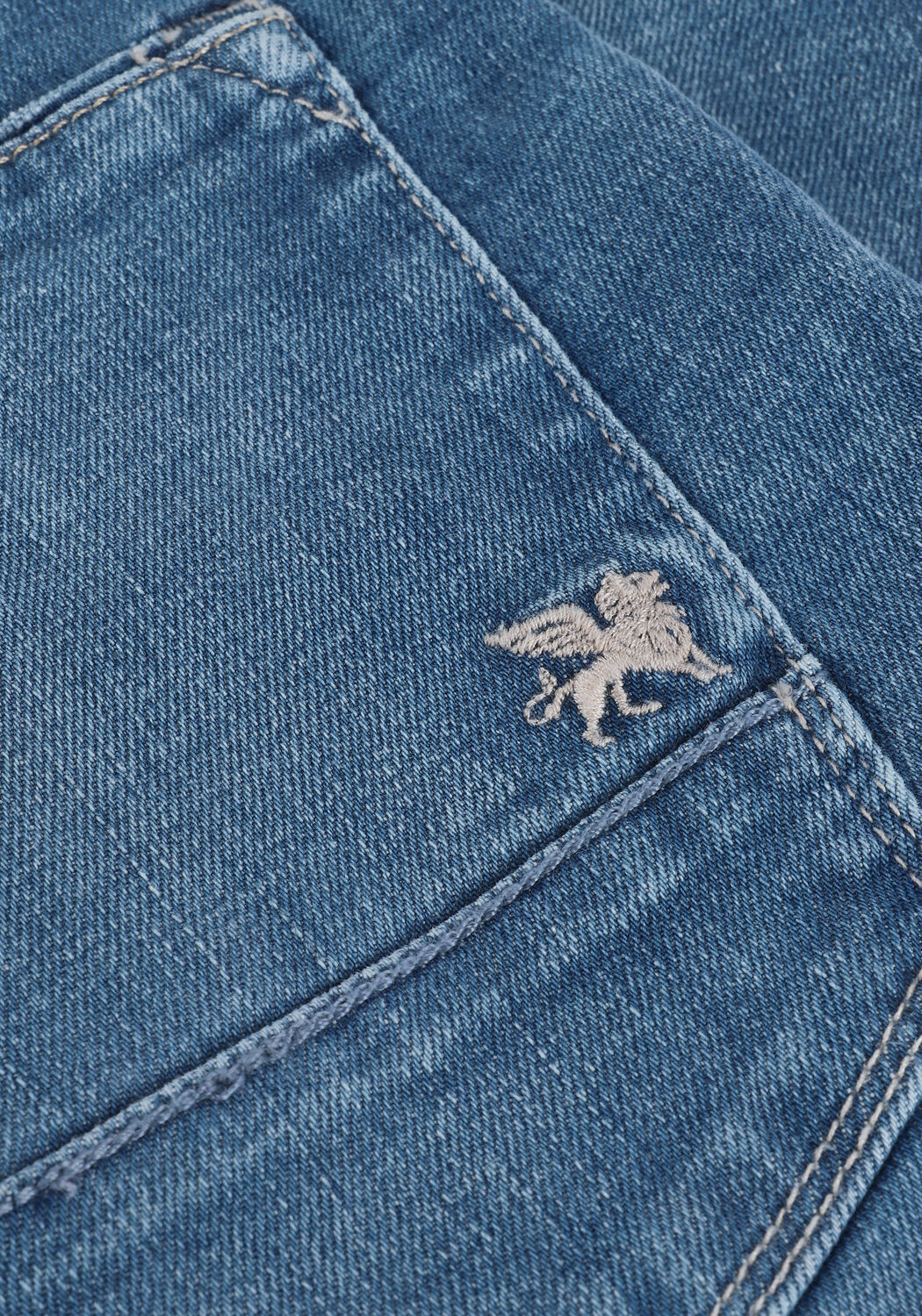 Blauwe VANGUARD Slim fit jeans V7 RIDER MID BLUE SPECIAL - large