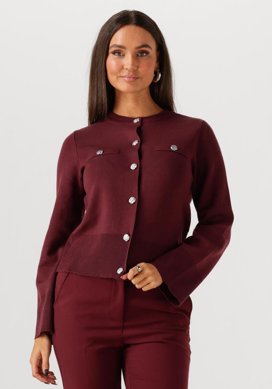 Bordeaux Y.A.S. Vest YASPIMI LS KNIT CARDIGAN S. | Omoda