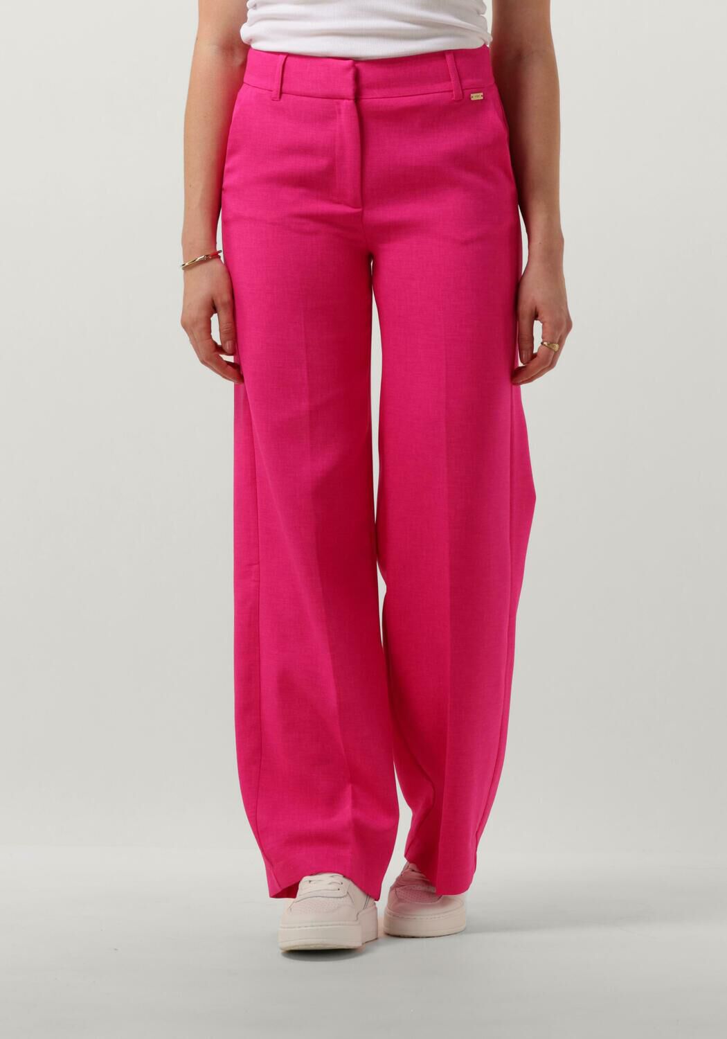 POM AMSTERDAM Dames Broeken Wide Leg Pink Glow Pants Roze