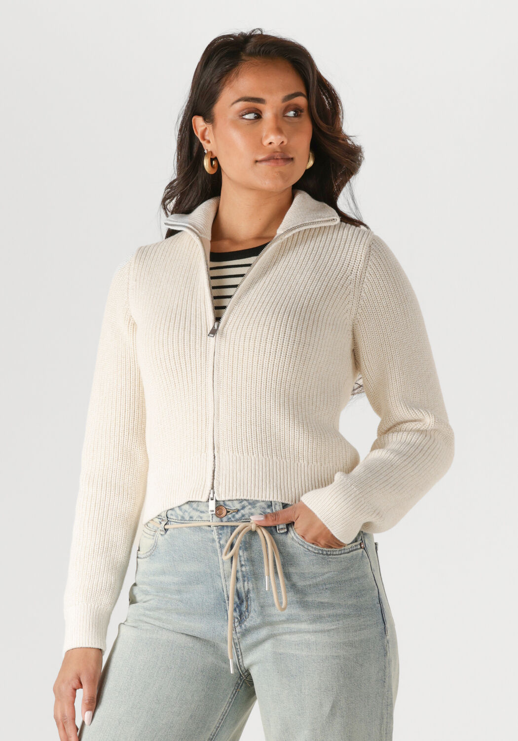 ENVII Dames Truien & Vesten Enbessie Ls Cardigan 5190 Beige
