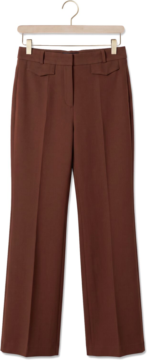 CAMBIO Dames Broeken Famous Wool Substitute Double Bruin